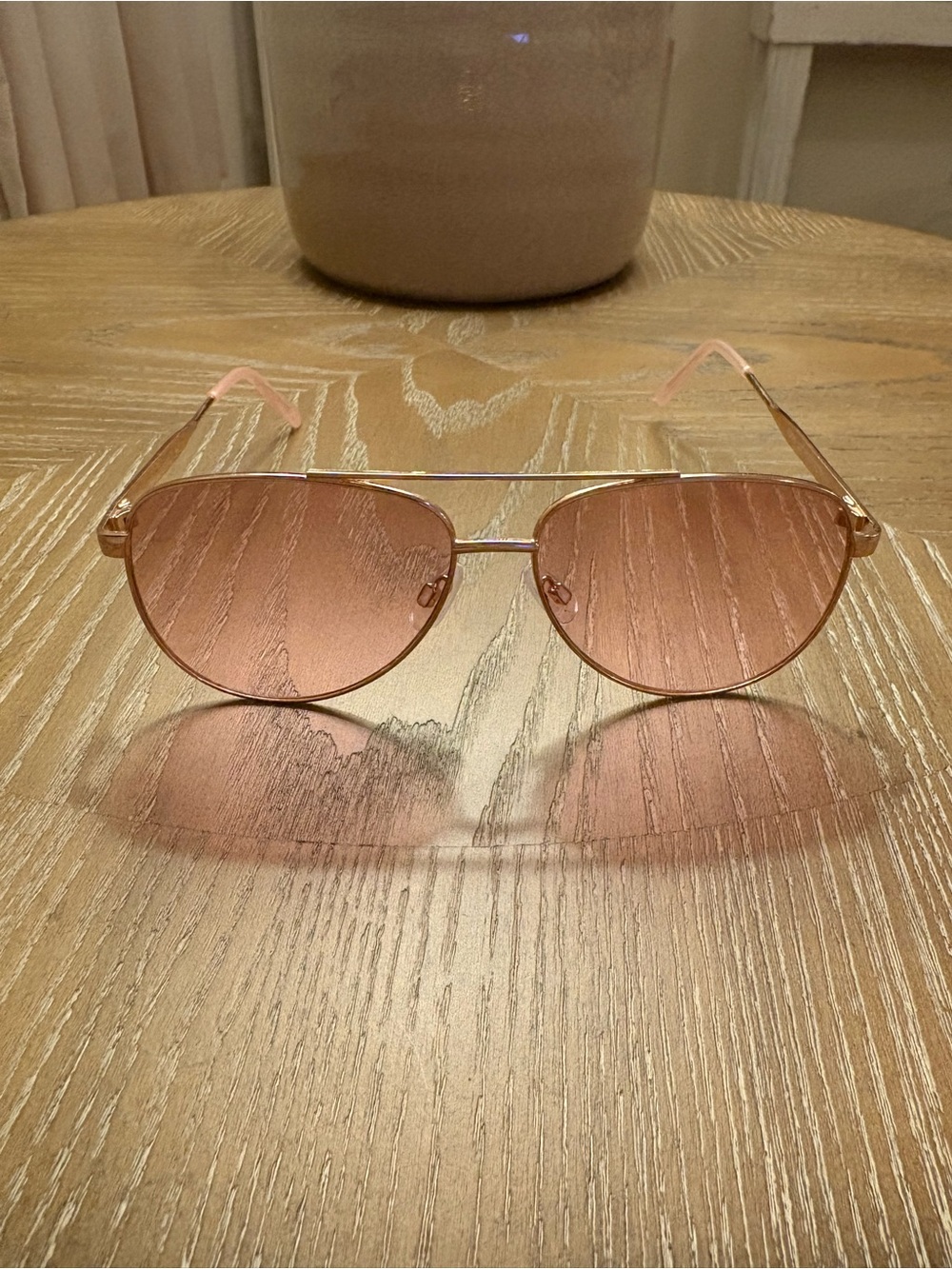 Women's Pink Tinted Glitter Frame Sunglasses